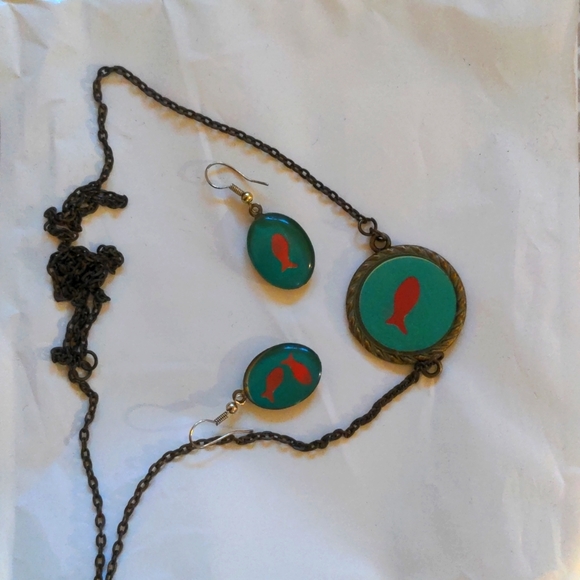 Necklace & earrings set (persian art) - Picture 1 of 2